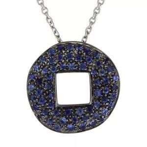 Pomellato Necklace K18 white gold sapphire